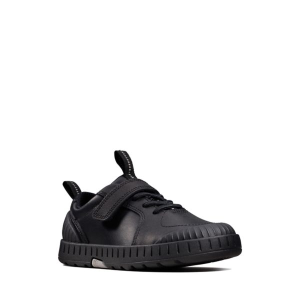 Clarks Boys Apollo Step Toddler School Shoes Black | CA-1493825